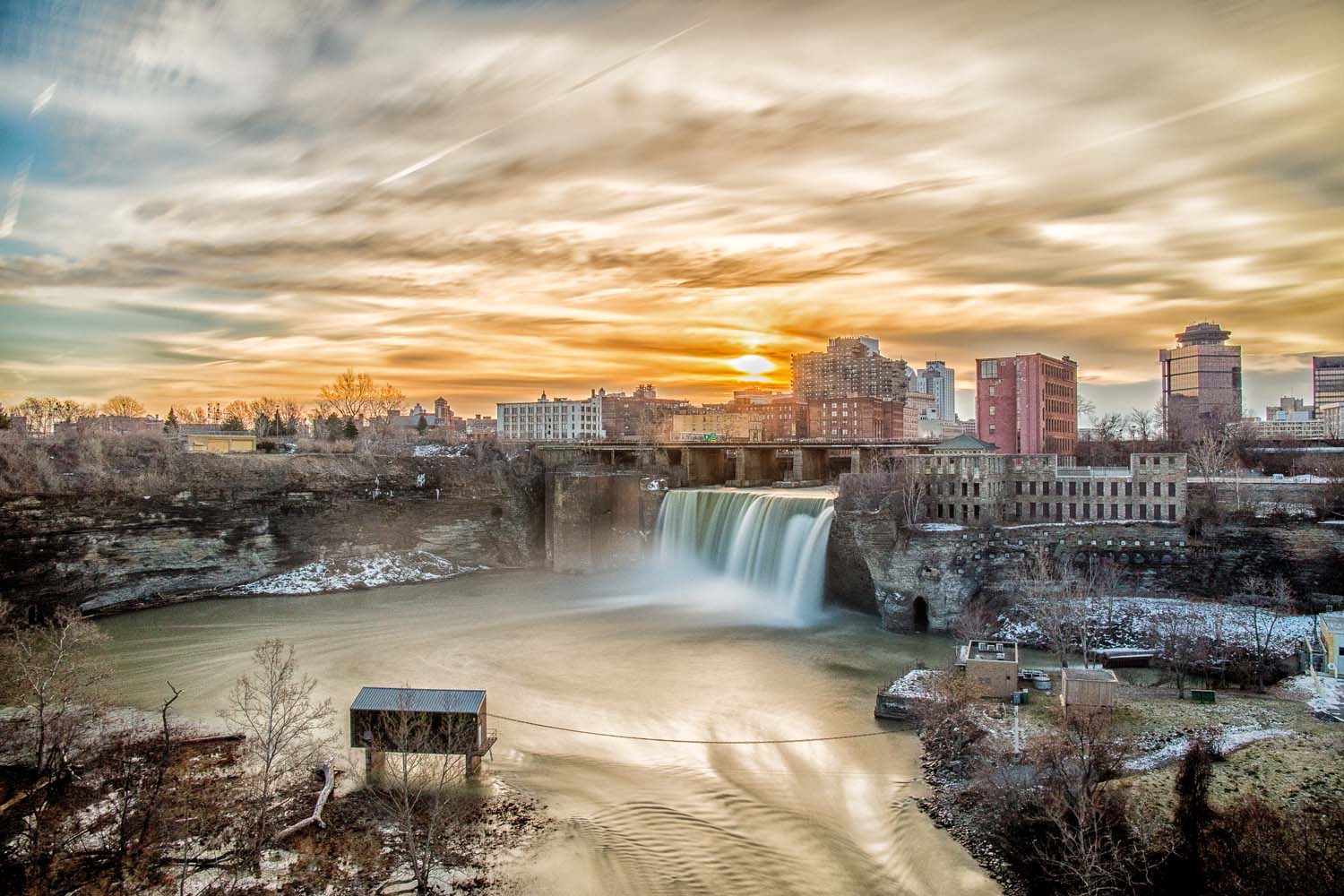 High Falls Sunrise - Trick of the Light Photography